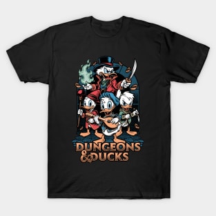 Dungeons and Ducks Cartoon - Classic Animation RPG T-Shirt